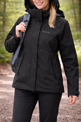 Sprayway wasserdichte Damenjacke mit Kapuze schwarz Outdoor Wandern Regenmantel Gr. 12