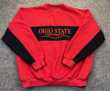 Vintage Ohio State University Men  s XL Red Black Crewneck Sweatshirt Pullover