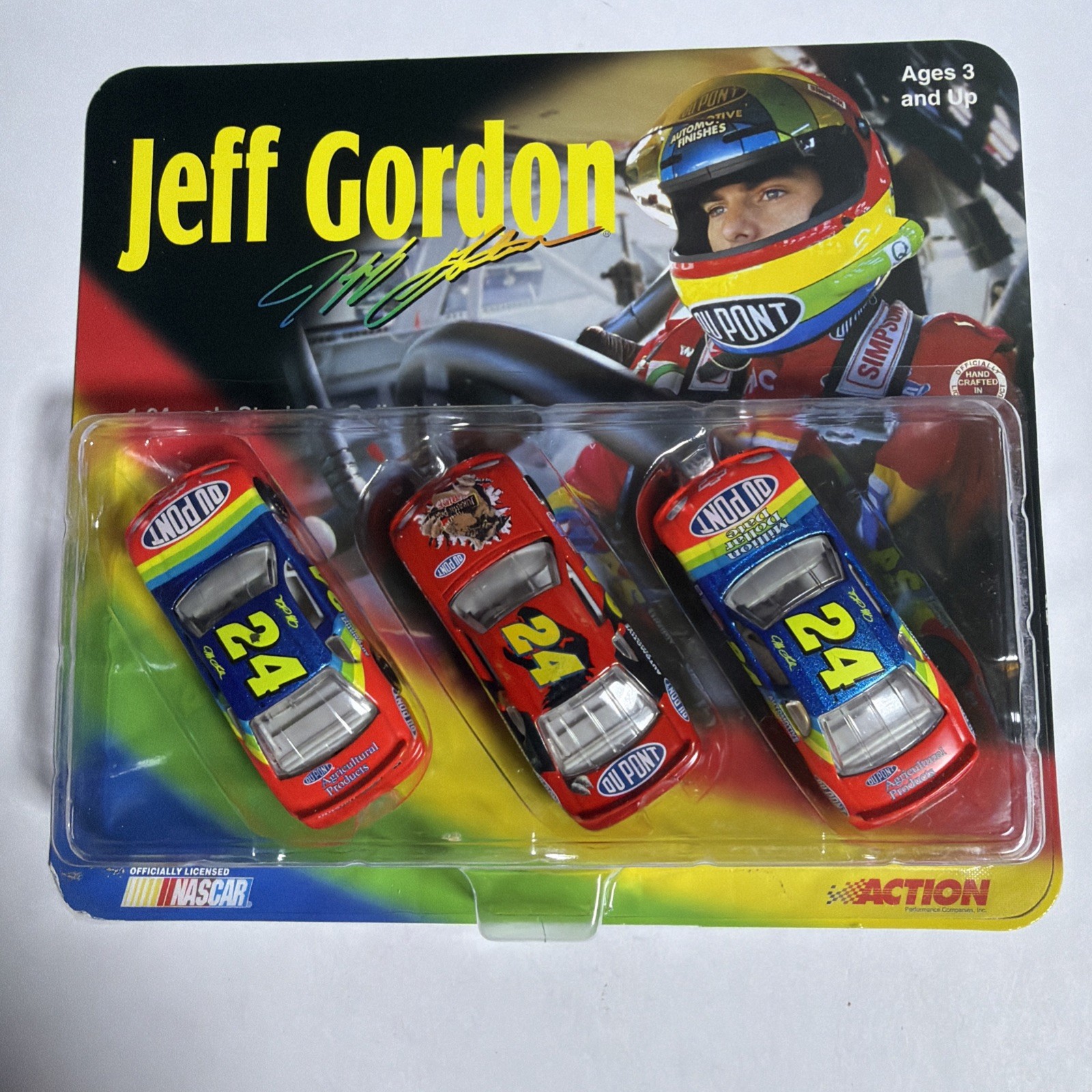 Action NASCAR Jeff Gordon #24 DuPont Monte Carlo Chevy 1/64 3-Car Set