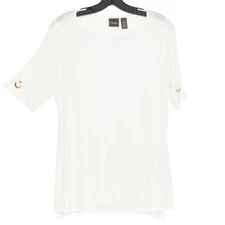 Chicos Travelers Womens Top Slinky Minimalist Boho Luxe Feminine Glam 0 Small 4