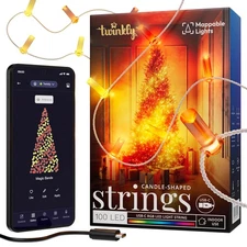 Strings USB-C Candle 100 LED, Candle-Shaped LED Light String, RGB Multicolor ...