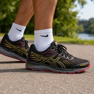 Asics Gel Cumulus 21 Gore-Tex Graphite Sour Yuzu Size 11.5 Comfort Running Shoes