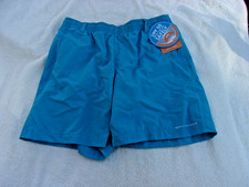 NWT Columbia swim shorts, Youth S, M, L, XL, elastic waist, lining, nylon, blue