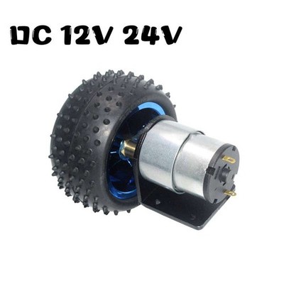 JGA37-520 DC 12V 24V Gear-Box Reducer Electric Motor with Wheel 7-960RPM