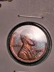 1926-P LINCOLN CENT. MS+++++/BU /RD/ RAINBOW TONED