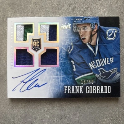 2013-14 Panini Prime Patch/Auto 16/50 of FRANK CORRADO #181 - Image 1 of 2