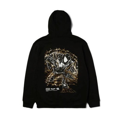 Huf X Marvel Spider-Man Arachknight Zip Up Sweatshirt Hoodie Black