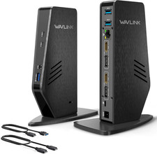 Universal Laptop Docking Station - Dual Monitor Support for Windows and Mac, 5K/