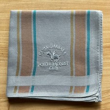 HANDKERCHIEF MEN'S VINTAGE STRIPED PLAIN POCKET SQUARE COTTON 18" D211