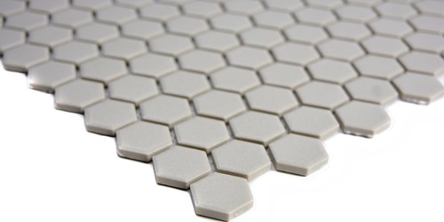 Mosaik Fliese Keramik Hexagon hellgrau rutschfest Boden 11A-0202-R10 | 1 Matte - Picture 3 of 6