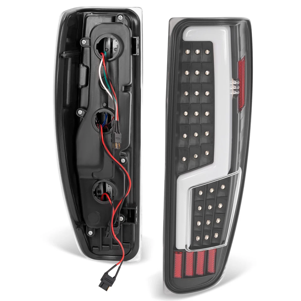For 2004-2012 Chevy Colorado GMC Canyon Black  LED Tube Tail Lights Brake Lamps - Image 2 of 4