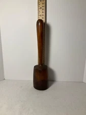 Vintage wooden potato masher/hand grinder 10 1/2”