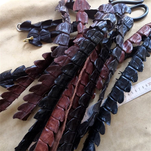 2pcs Genuine Real Alligator Crocodile Skin Leather Hide Pelts DIY Accessories - Picture 5 of 18
