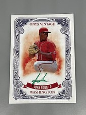 Joan Adon 2021 Onyx Vintage ⚾️ Green /50 Auto On Card VAJA Washington Nationals