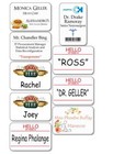 9 PC. FRIENDS TV SHOW NAME BADGES TAGS PROPS HALLOWEEN COSTUME COSPLAY PIN BACKS