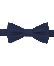 120 Tommy Hilfiger Mens Blue Textured Bow Tie Classic Adjustable Tuxedo Bowtie