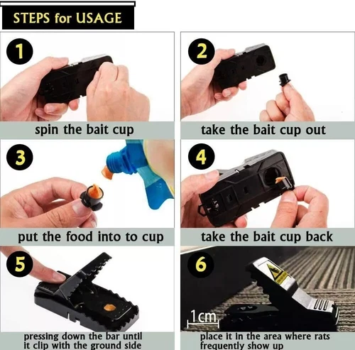 6X Heavy Duty Aggressive Rat Traps Self Setting The Rat Splatter Rats Catcher UK - Picture 7 of 8