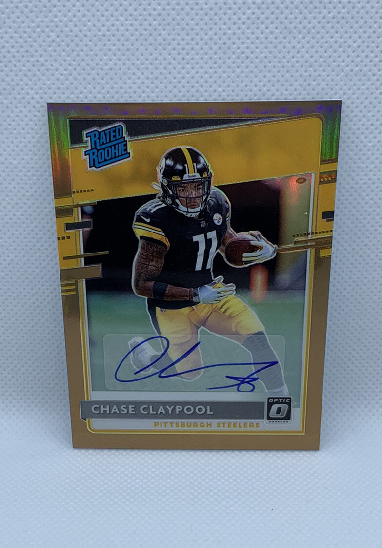 2020 DONRUSS OPTIC CHASE CLAYPOOL RATED ROOKIE RC SP AUTO #177 BRONZE PRIZM