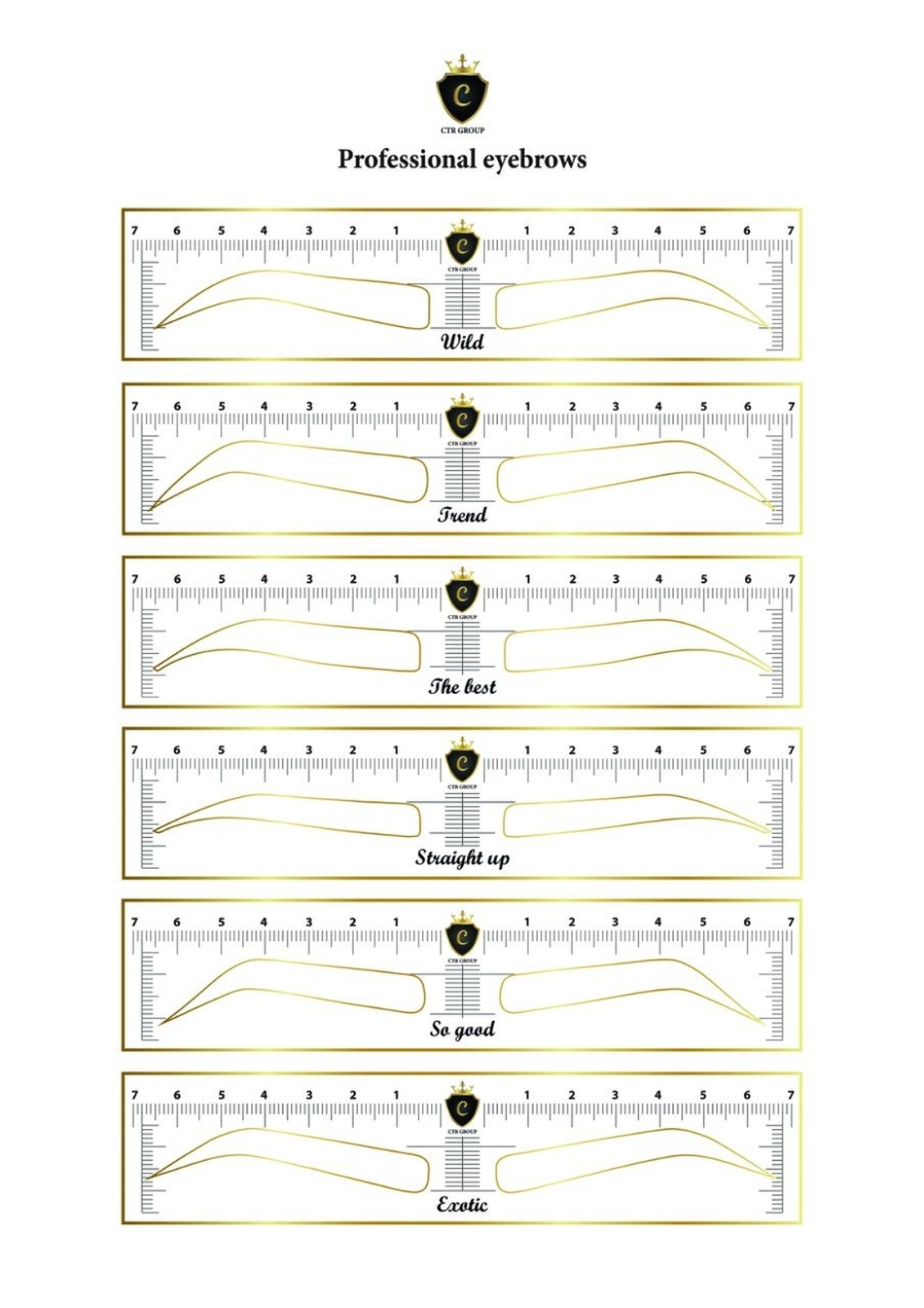 Printable Eyebrow Stencils Actual Size