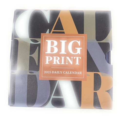 Big Print Daily Desktop 2025 Calendar Large Print Page A Day Notes Paper On Back