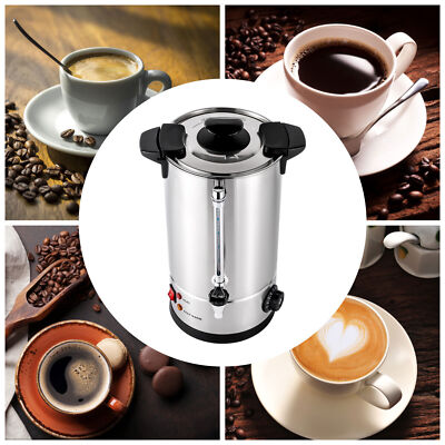 10L Commercial Catering Kitchen Hot Water Boiler Tea Urn Coffee Stainless Steel