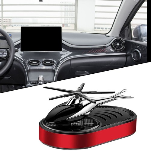 Solar Powered Car Air Freshener Rotating Helicopter Car Perfume