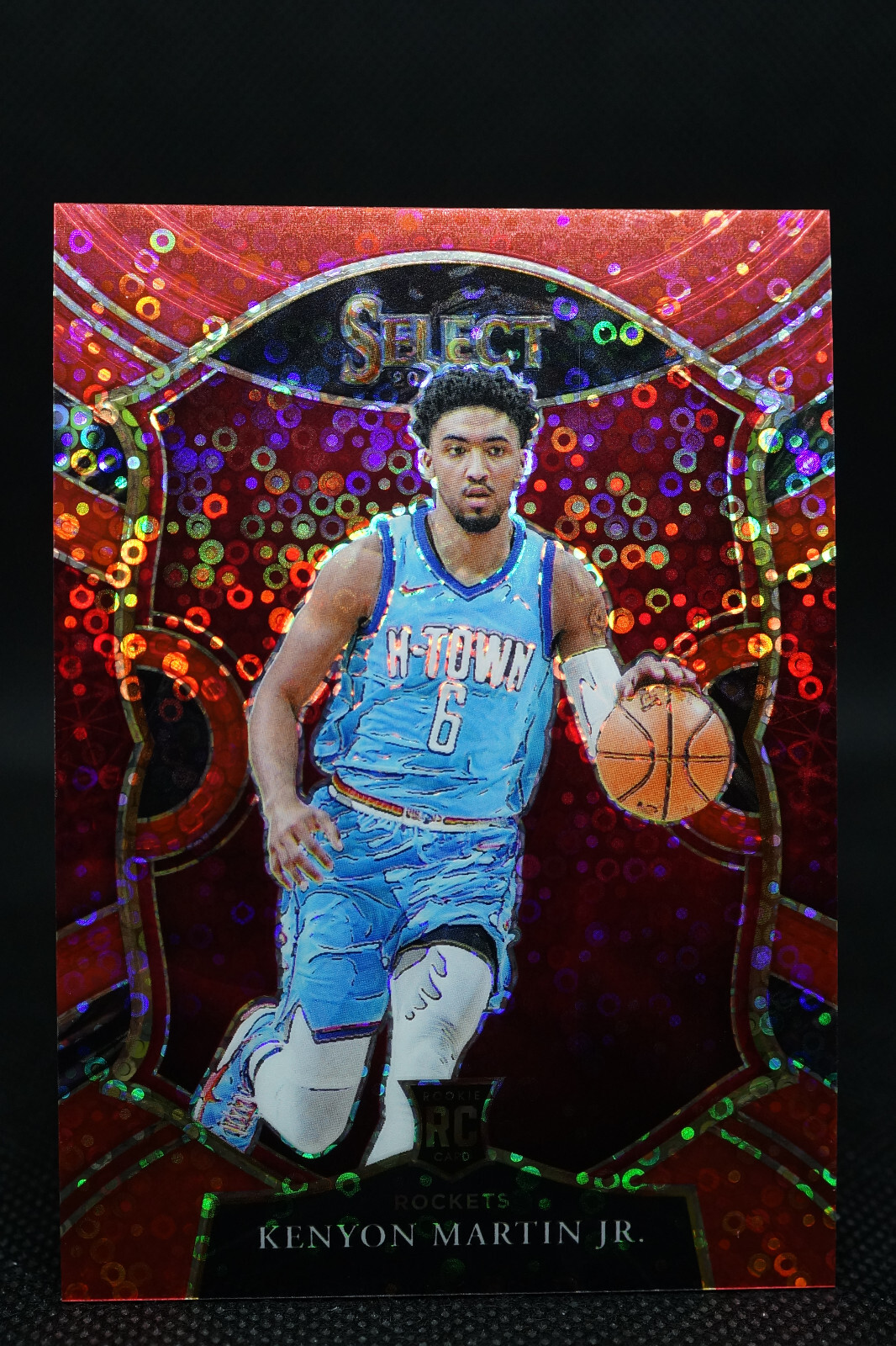 2020-21 Panini Select #98 Kenyon Martin Jr Red Disco 7/49 ROOKIE COLOR MATCH