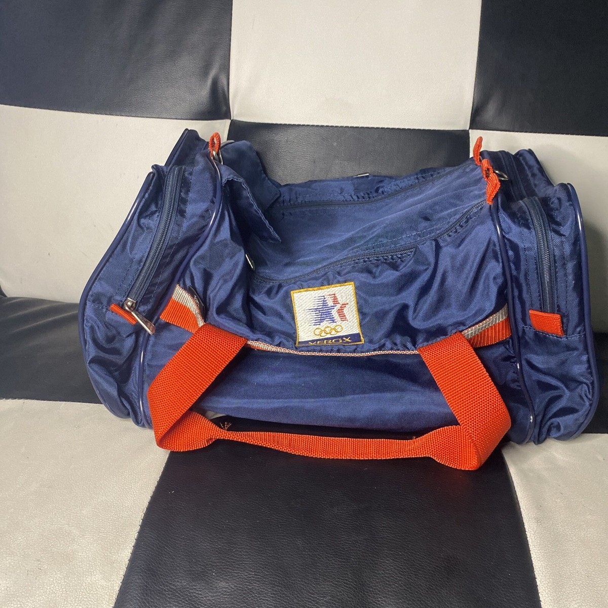 Vintage Xerox Sport Graphics Olympics Travel Duffle Bag Read