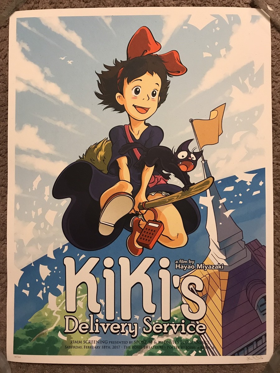 Kiki's Delivery Service Studio Ghibli Art Movie Print Poster Mondo