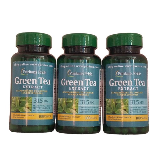 Puritan's Pride GREEN TEA EXTRACT 315 mg 3x100=300 Rapid Release Capsule 11/27 - Picture 3 of 24