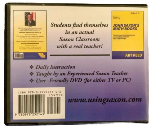 VERY GOOD++ Mastering Algebra John Saxon’s Way SAXON ALGEBRA 1 3rd Edition DVDs - Imagen 2 de 2