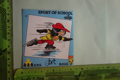 Alter Aufkleber Sport ofpSchool S.V.S. B.O.I.C. BRT Walibi Olympische Mascotte B