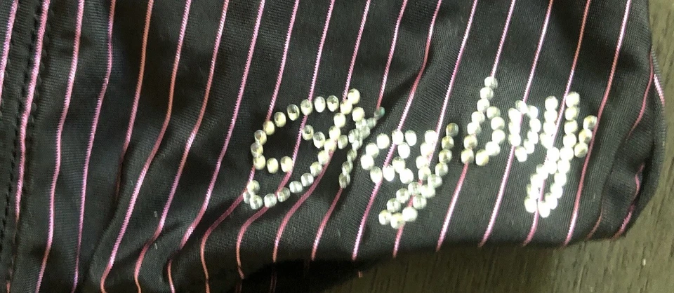 PLAYBOY VINTAGE Lingerie Íntima Body Suit Basco Tamanho 34B Logotipo Strass - Imagem 3 de 4