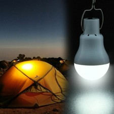 15W Solar Panel Powered LED Light Bulb Tent Yard Portable Camping Outdoor Lamp