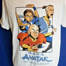 Avatar Shirt Men's Large White The Last Airbender Nickelodeon Crew Neck New