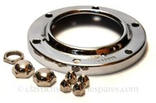  Altette Chrome Horn Bezel and Nuts, Genuine Lucas
