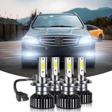 For Mercedes-Benz C250 C300 C350 - 4pc Combo Headlight High Low Beam LED Bulbs