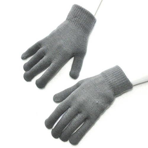 Men Women Gloves Solid Couple Gloves Hand Knitted Woolen Full Finger Mittens HOT - Picture 8 of 27