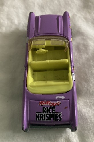 Kellogg’s Rice Krispies 57 Chevy Bel Air Convertible Matchbox Die Cast Purple - Picture 2 of 5