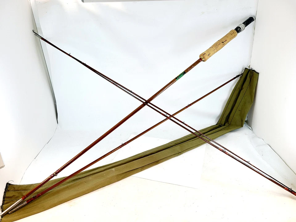 Booklure Golden Gate New? 1940's Vintage (9ft, 4pc, 2 tips) Cane Fly Rod - Image 3 of 4