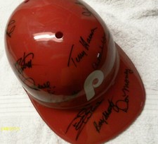 Bobby Shantz  Autographed Phillies Batting Helmet  G Plus 14 Phillies Alumni