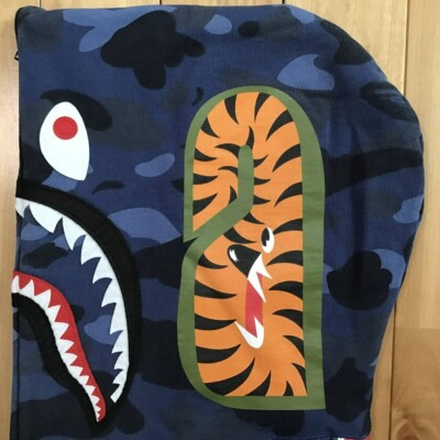 Y*様 A BATHING APE PSG シャークパーカー ブルーカモ BAPE × PSG Shark full zip Hoodie a bathing ape blue camo Size M | eBay