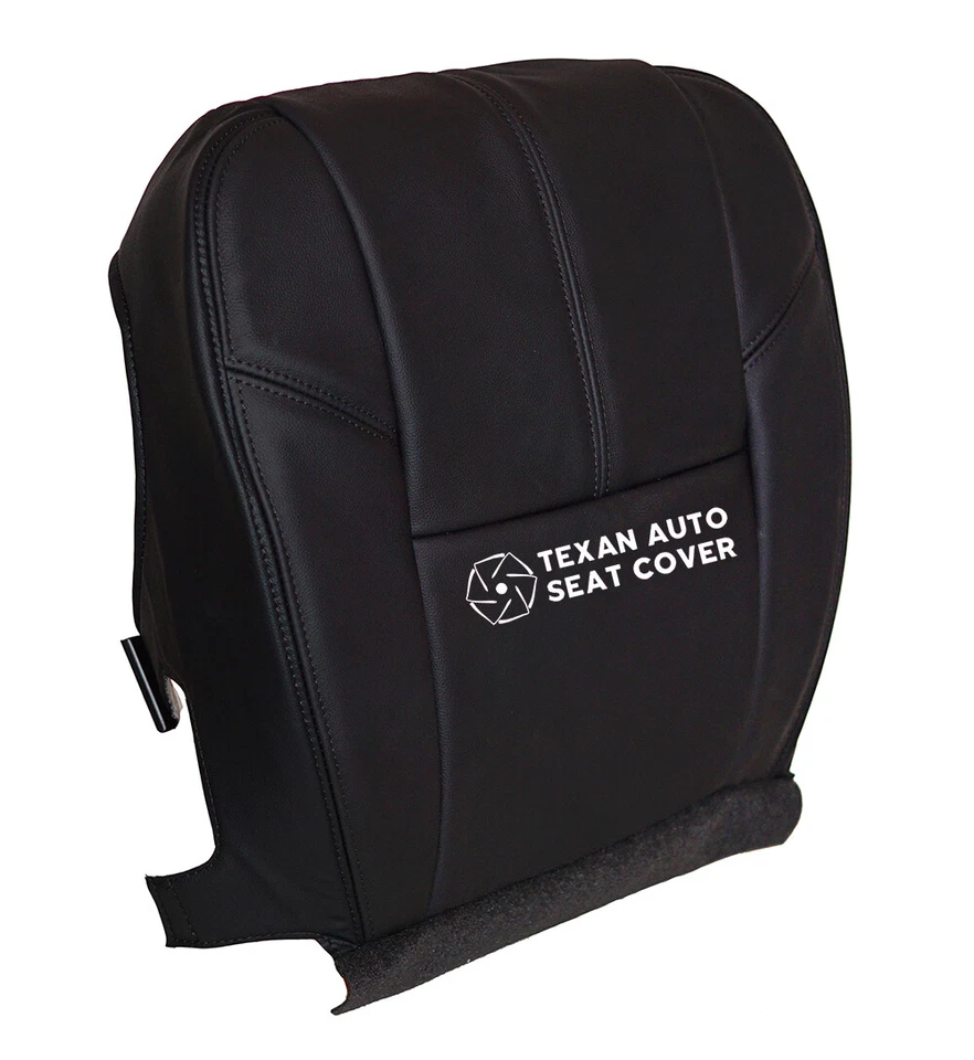 2010 2011 2012 GMC Sierra 2500 3500 SLE SLT Driver Bottom Vinyl Seat Cover Black - Image 2 of 4