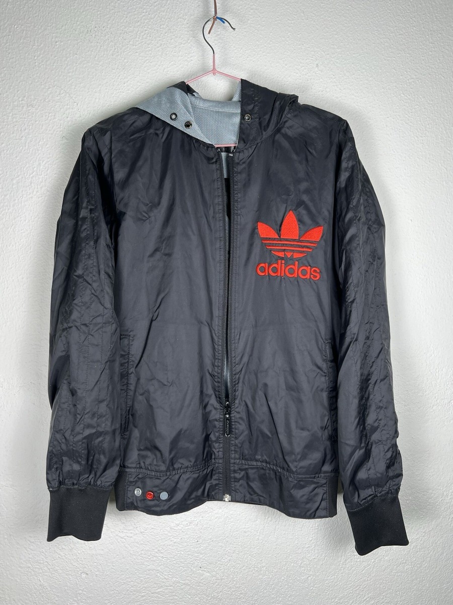 Adidas Giacca Reversibile Double-face Taglia XS Uomo Men Light Black Wind  Jacket