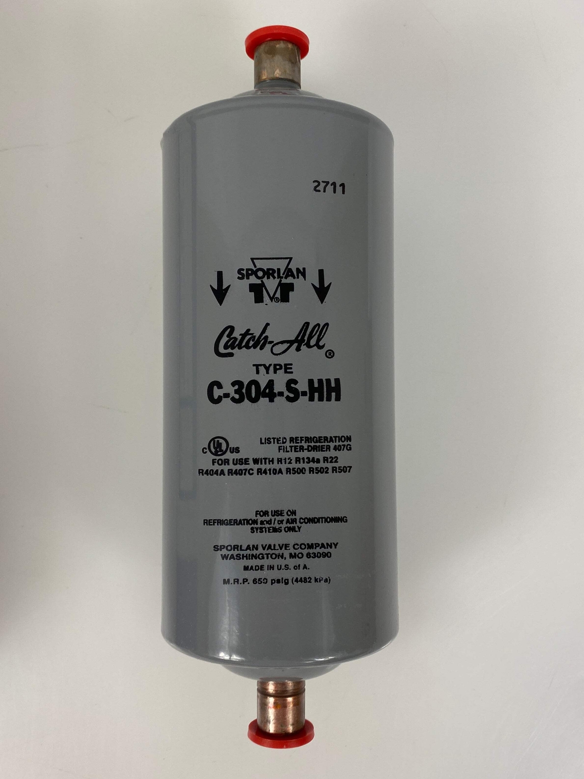 Sporlan "Catch All" #C-304-S-HH 1/2" ODF Solder Drier Filter