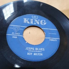 R.M. Blues/Jeeps Blues - Roy Milton - 7' Vinyl 45 RPM Record KING Records