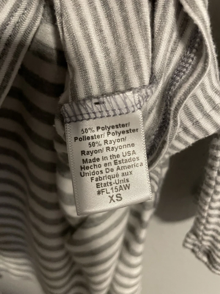 Top Beyond Yoga para mujer talla XS gris a rayas rayón elástico dobladillo alto bajo atletismo Foto 4 de 4