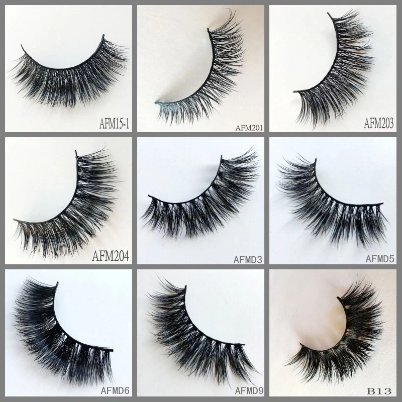 300Pair 3D Natural Bushy Cross False Eyelashes Mink Hair Eye Lashes Black new - Image 4 of 4