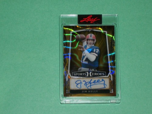 Jim Kelly Auto Card 1/1 2025 Leaf Metal Sports Heroes Insert Buffalo Bills!!!!! - Picture 11 of 14