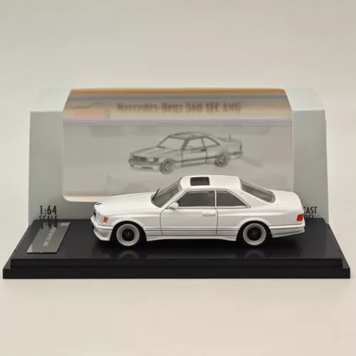 Toys Car Collezione 1/64 Mercedes-Benz 560 SEC AMG Bianco Diecast - Foto 5 di 5